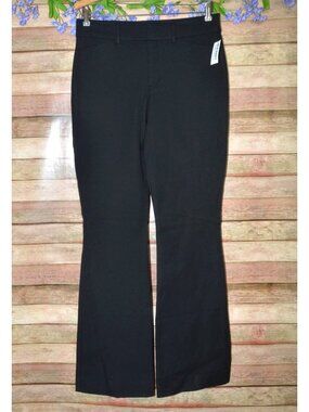 NWT Old Navy Women High Rise Pixie Flare Pants Size 8 Black Stretch Neutral